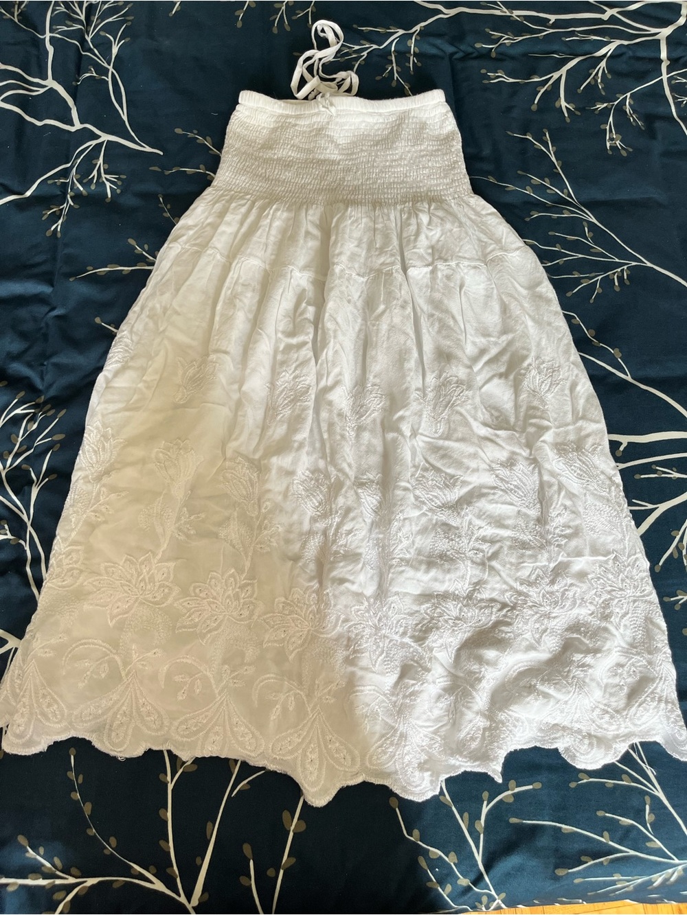 White Embroidered Summer Dress